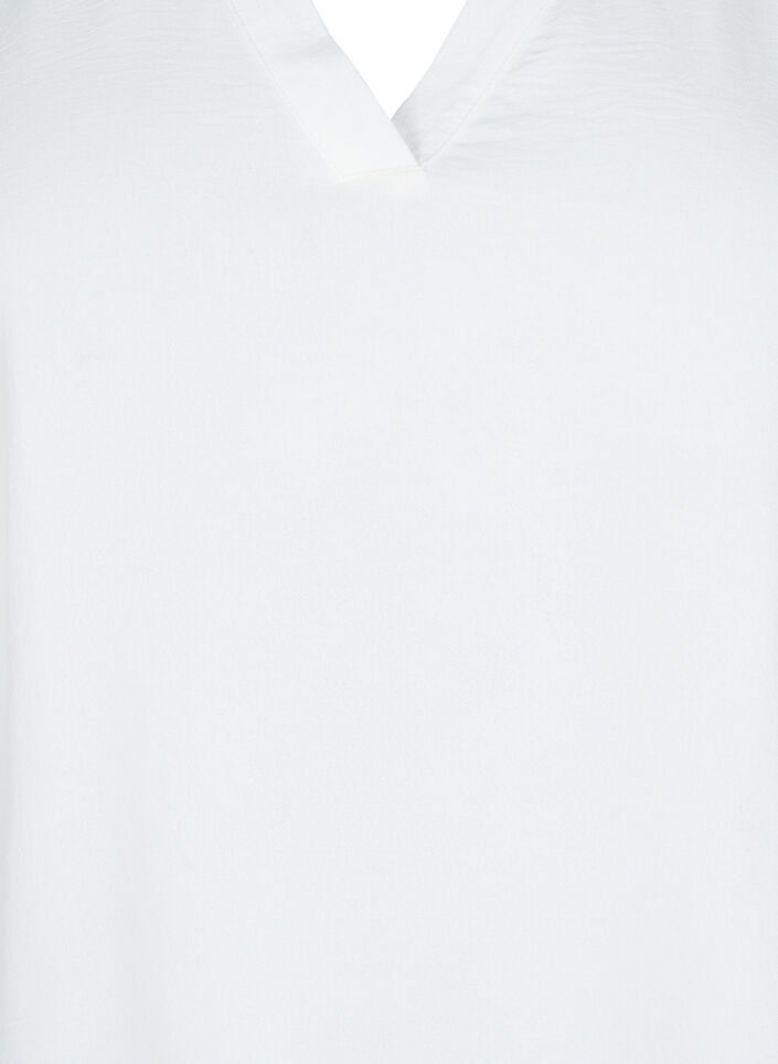 Bluzka z rekawem 3/4, Biały, Packshot image number 2