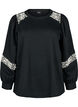 Bluza z perlowymi detalami, Black, Packshot image number 0