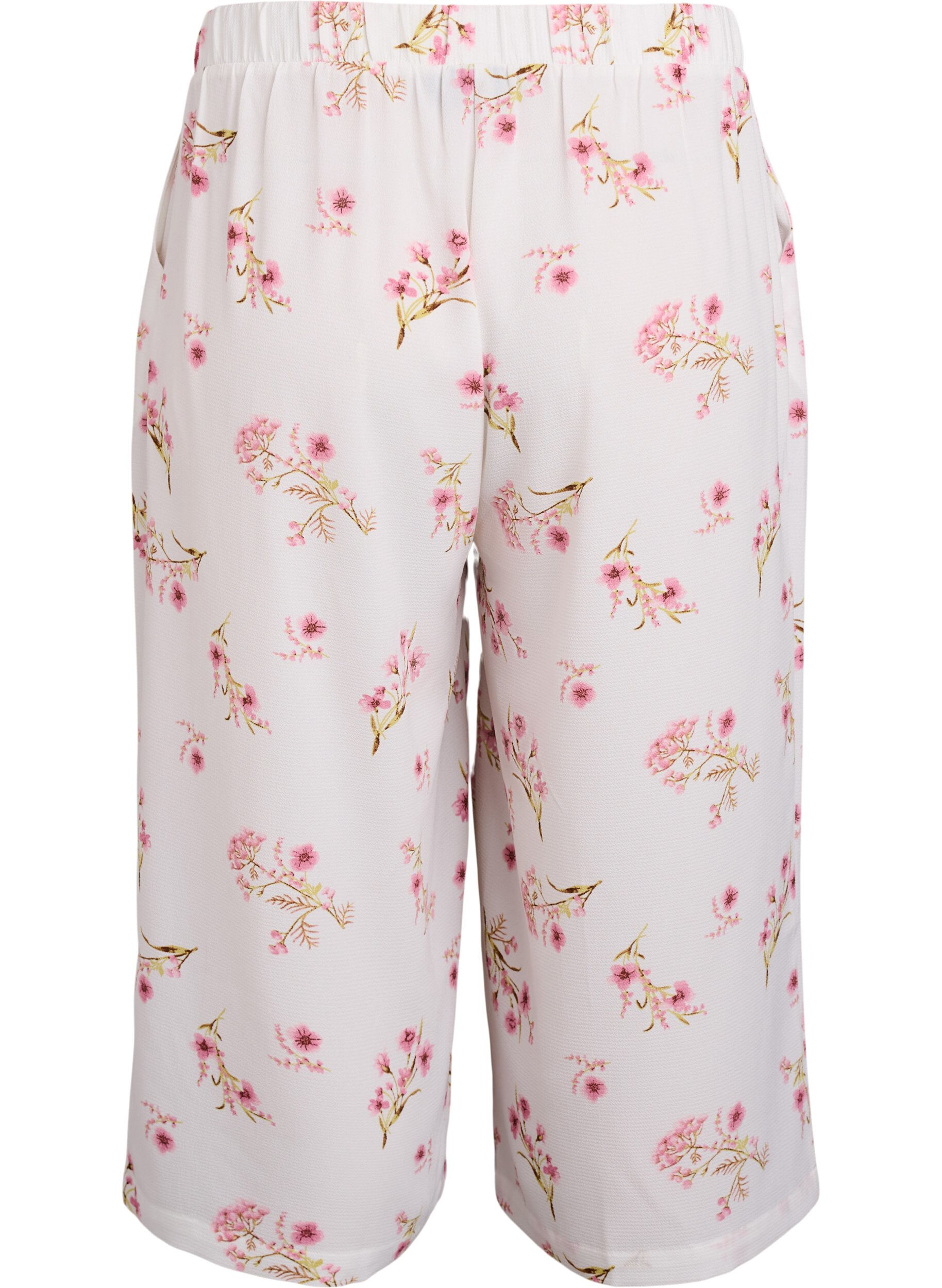 ZizziSpodnie culotte z nadrukiem, Biały, Packshot image number 1