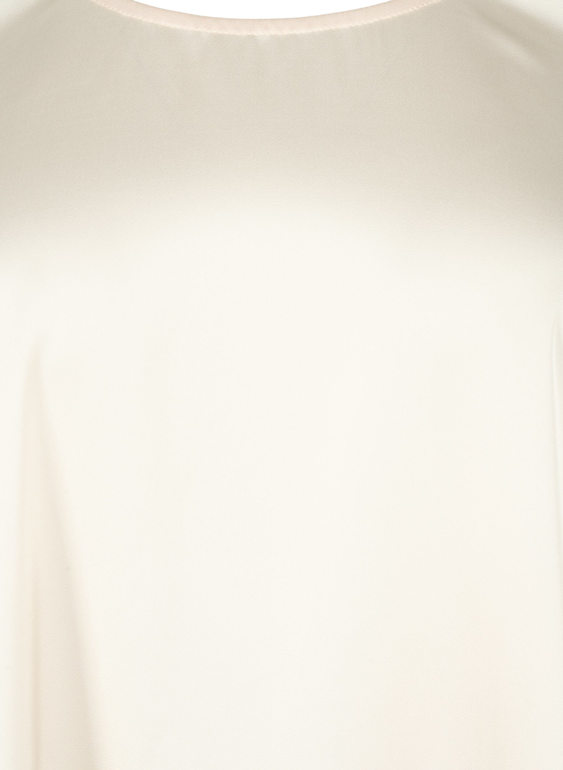 Zizzi Satynowa bluzka z rekawami do lokcia, Champagne, Packshot image number 2