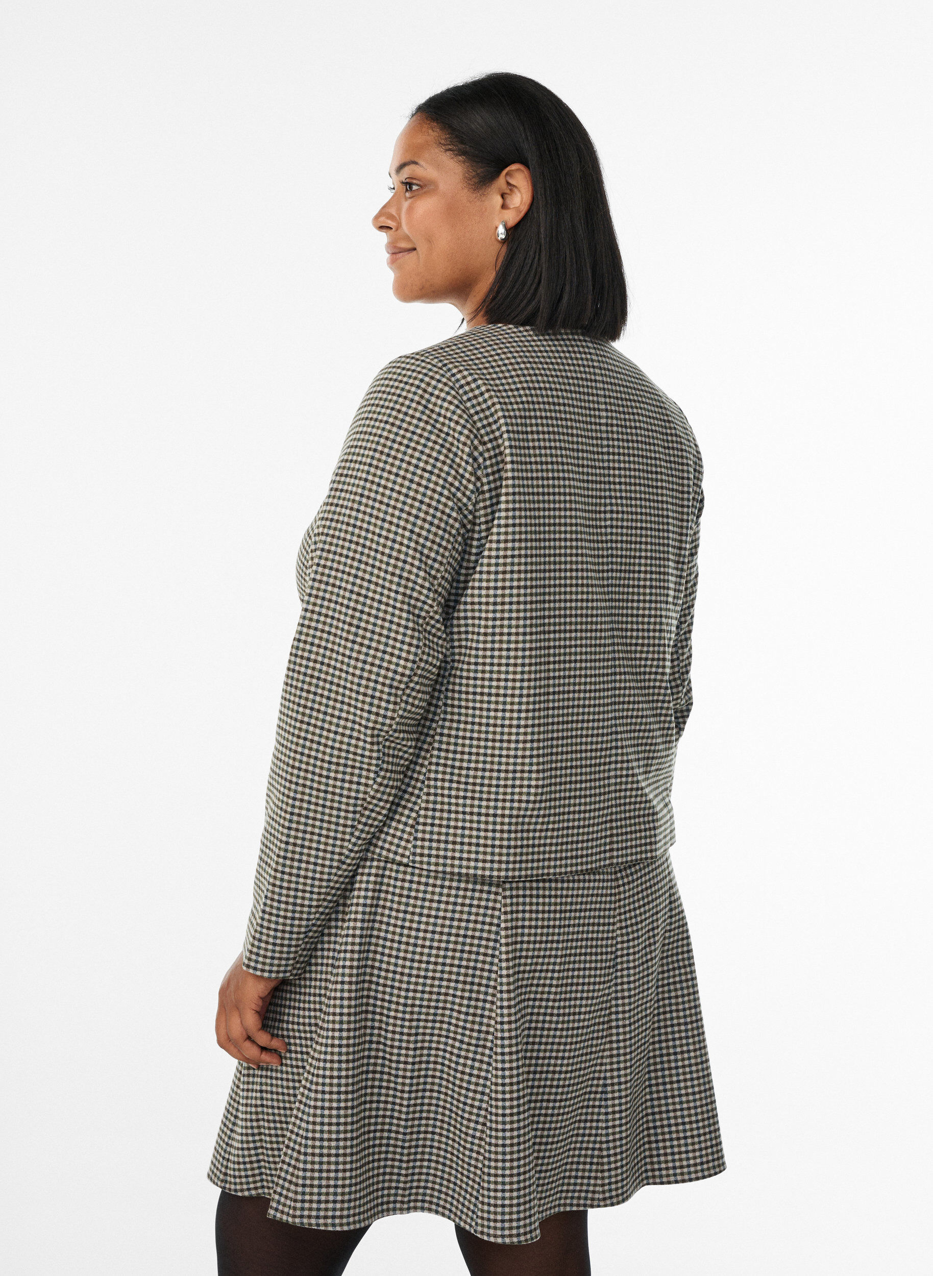 Zizzi Kr&oacute;tka kurtka ze zlotymi guzikami, Brązowy, Model image number 2