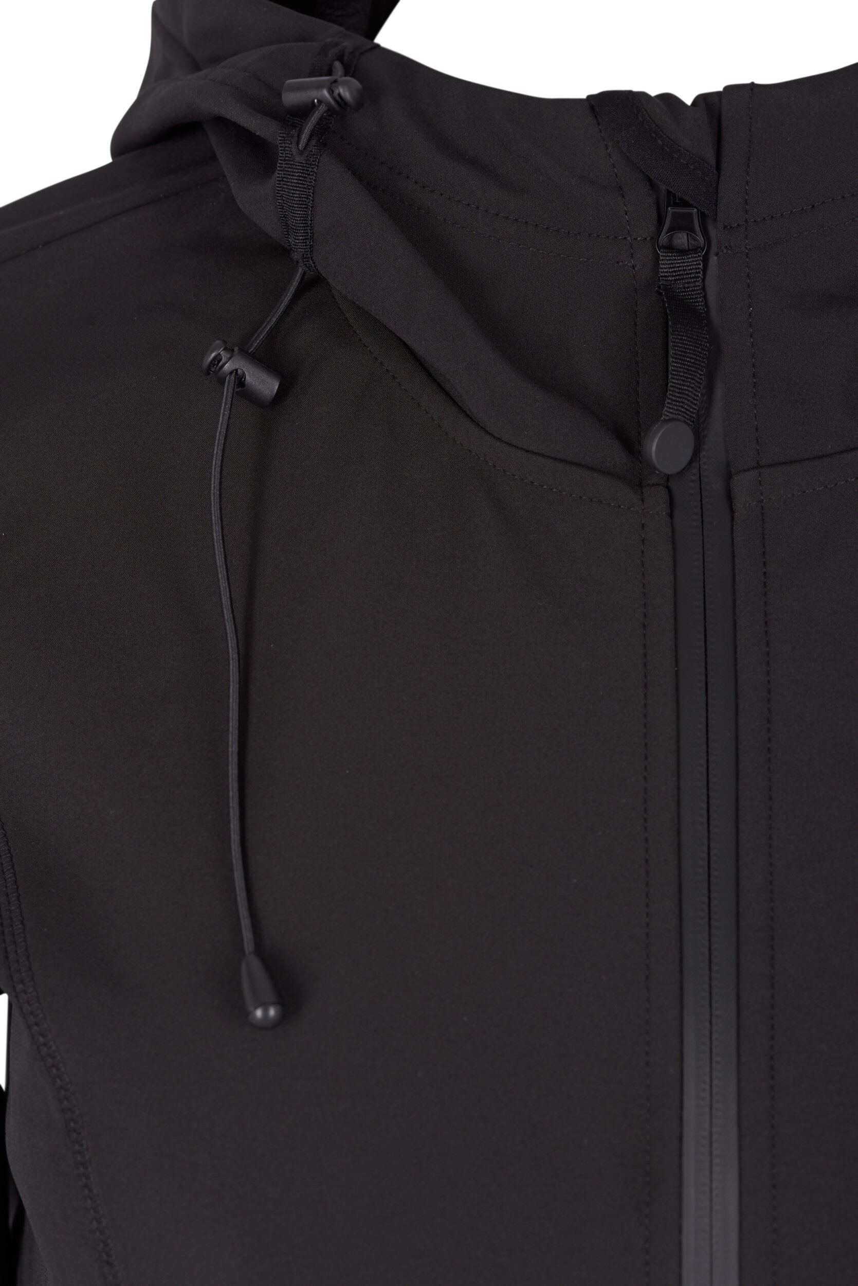 Zizzi Kr&oacute;tka kurtka softshell z kapturem, Black, Packshot image number 2