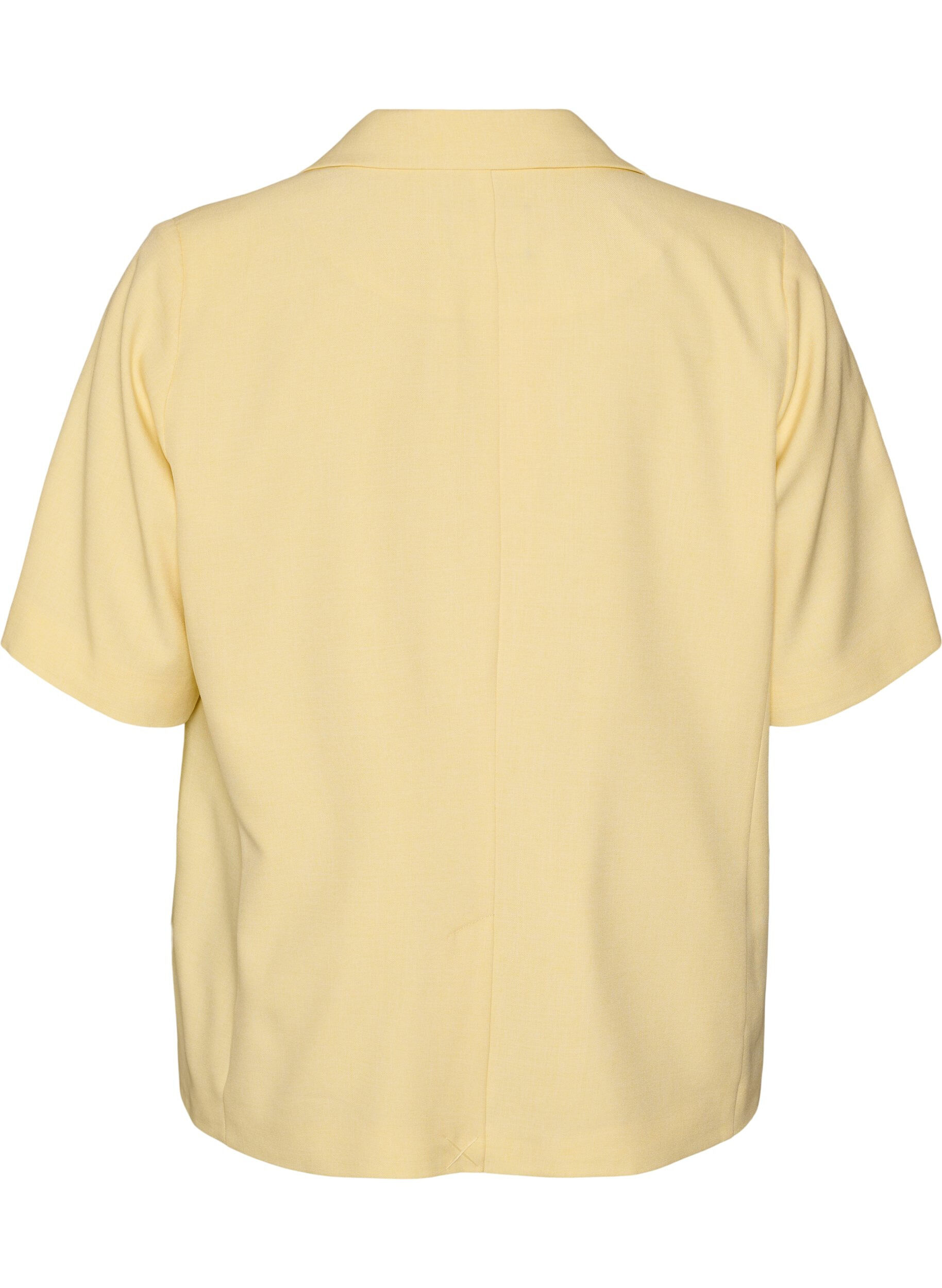 Zizzi Blekitny marynarka z kr&oacute;tkim rekawem i klapami, Ż&oacute;łty, Packshot image number 1