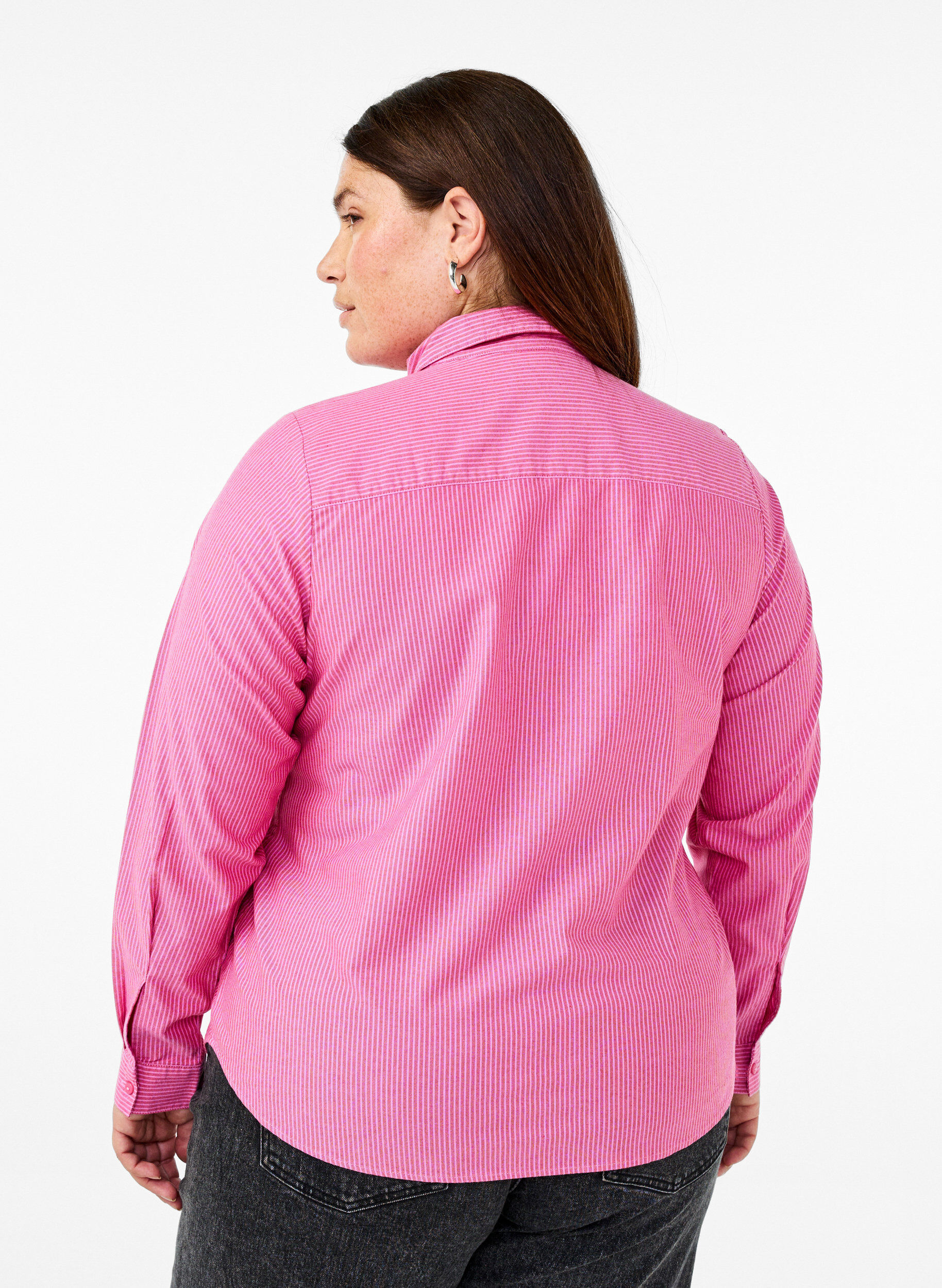 Zizzi Bawelniana koszula z dlugim rekawem, Czerwony, Model image number 2