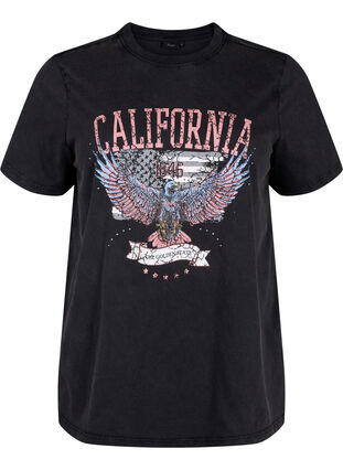 Koszulka z bawelny organicznej z motywem orla, Grey California, Packshot image number 0