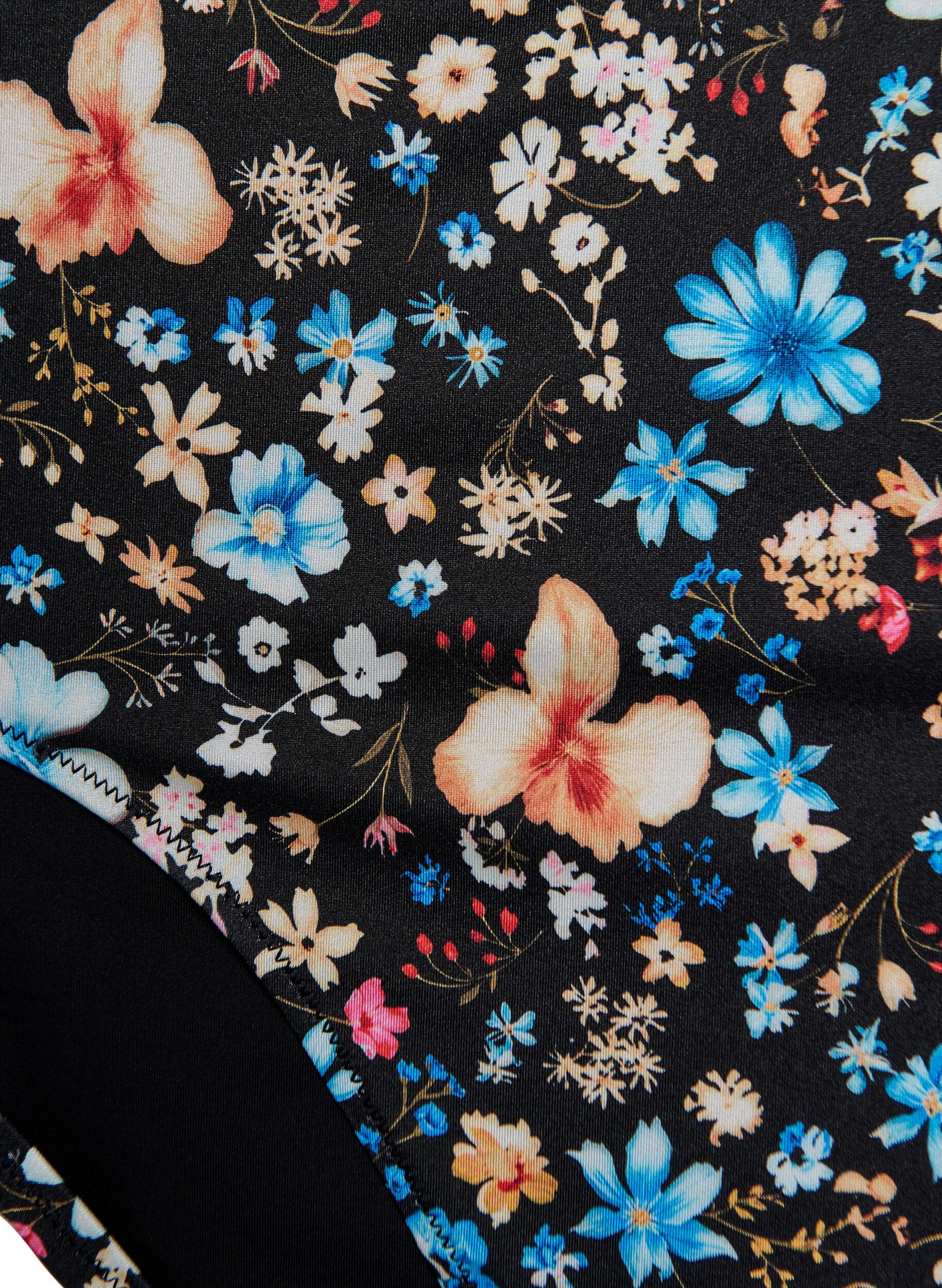 ZizziKwiecisty d&oacute;l bikini z wysokim stanem, Niebieskie, Packshot image number 2