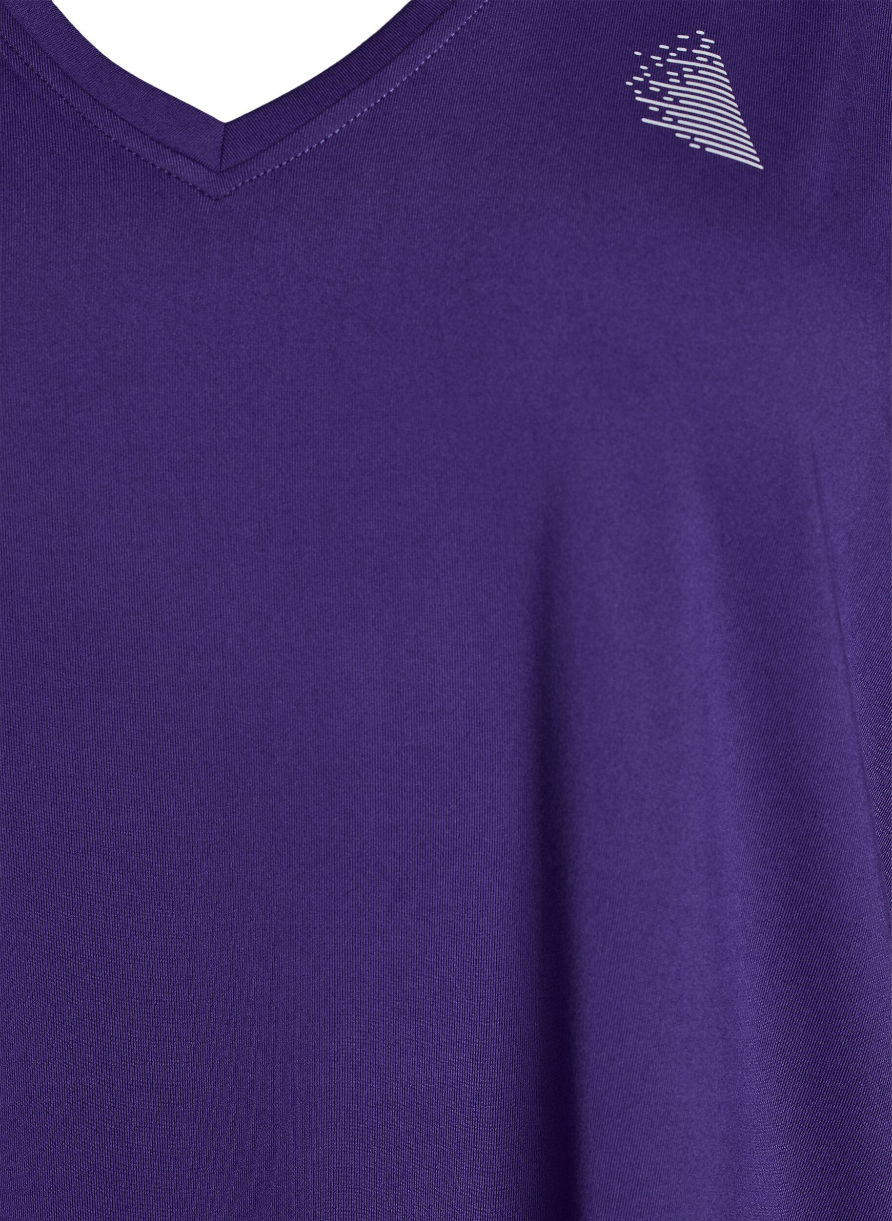 Zizzi Sportowy top z dekoltem w szpic, Purple, Packshot image number 2