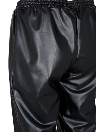 Spodnie ze sztucznej skóry z kieszeniami, Black, Packshot image number 3