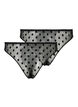 Polka dot mesh G-string 2-pack, Black, Packshot image number 1