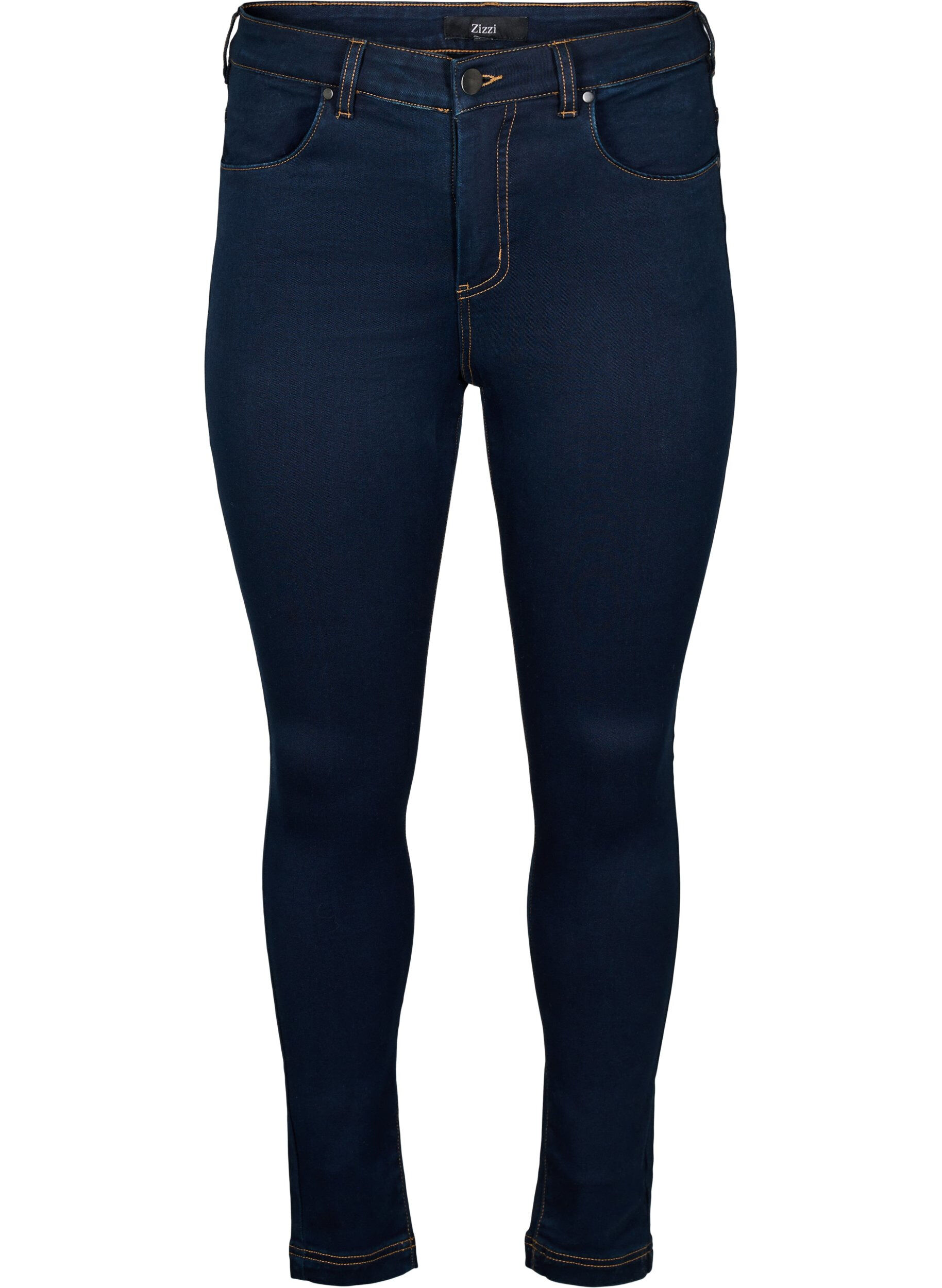 ZizziSuper waskie jeansy Amy z wysokim stanem, Unwashed, Packshot image number 0