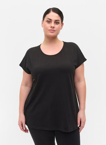 Koszulka z mieszanki bawelny, Black, Model image number 0
