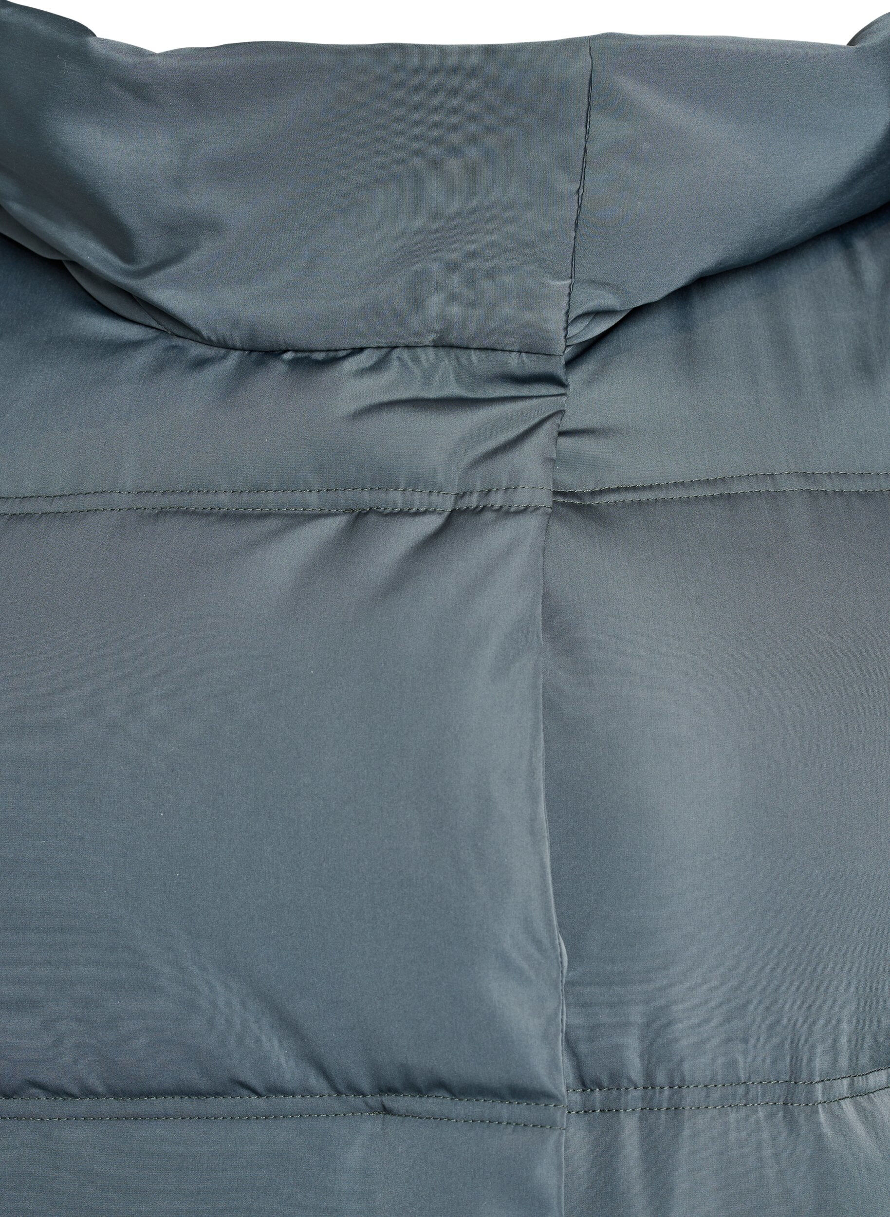 Zizzi Dluga kurtka puchowa z kapturem, Niebieskie, Packshot image number 2