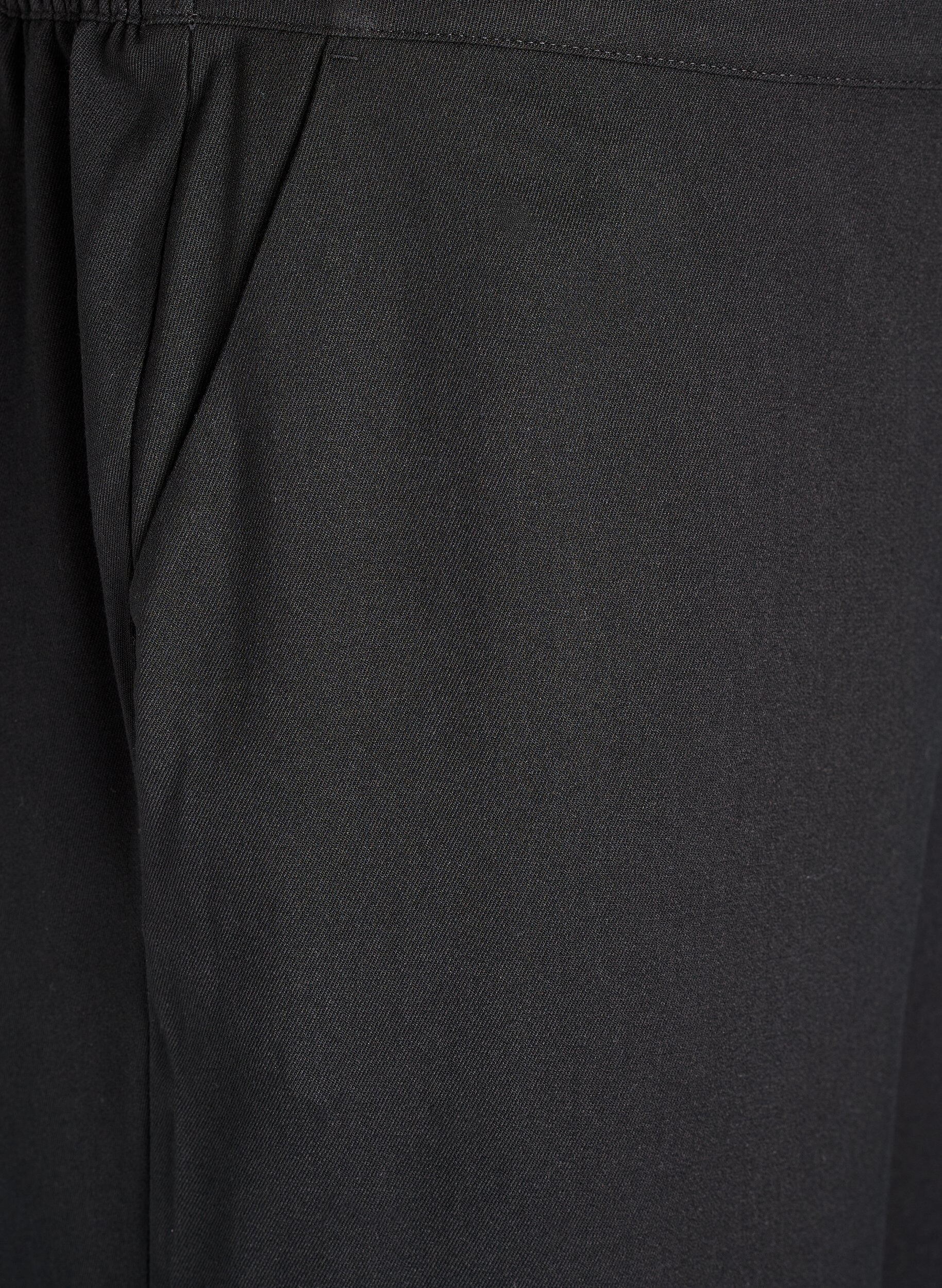 Zizzi Spodnie o szerokich nogawkach i wysokim stanie, Czarne, Packshot image number 2