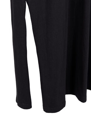 Bawelniana sukienka midi z krótkim rekawem, Black Solid, Packshot image number 3