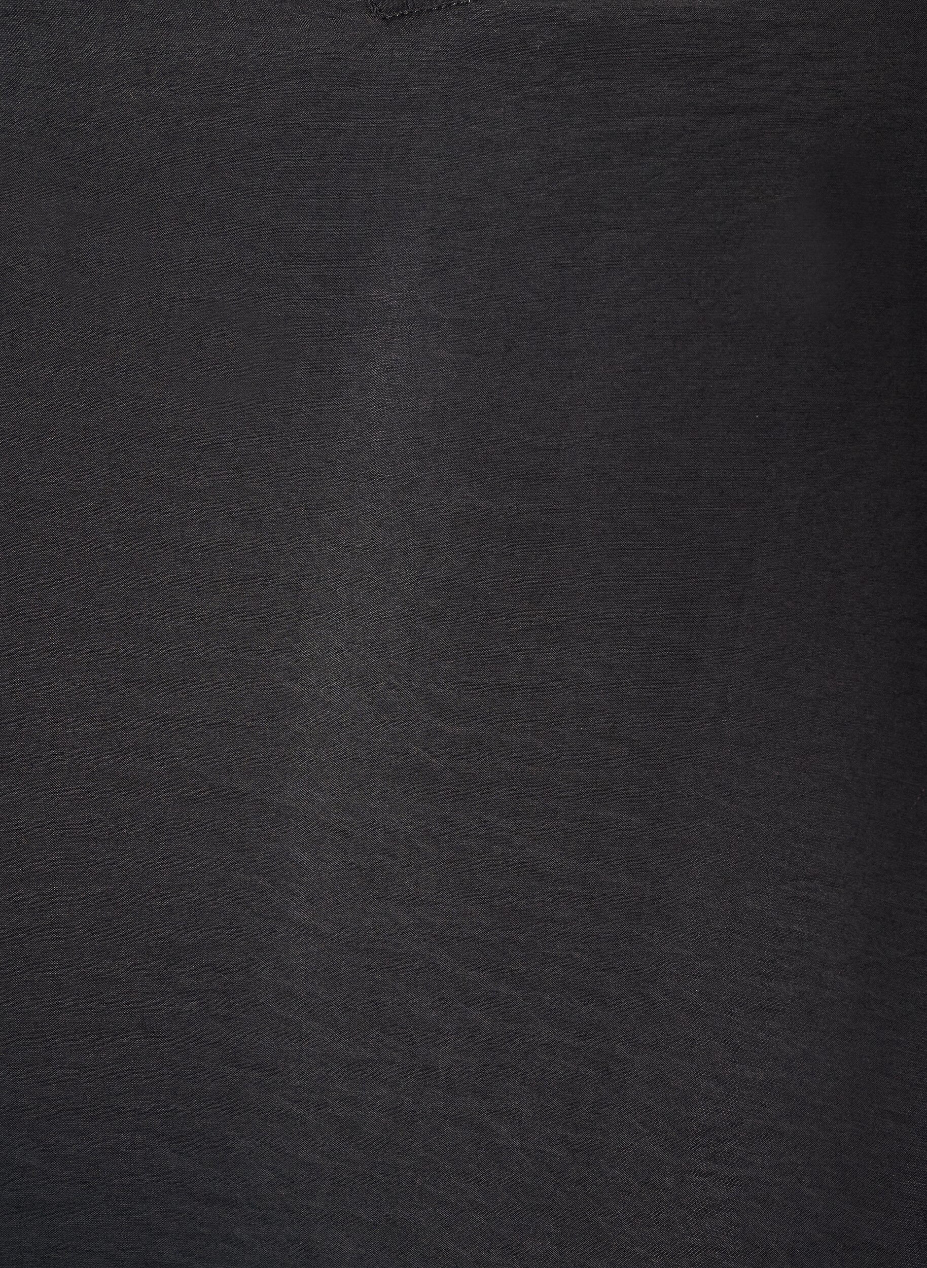 ZizziBluzka z efektem balonowym i detalami ze szyfonu, Czarne, Packshot image number 2