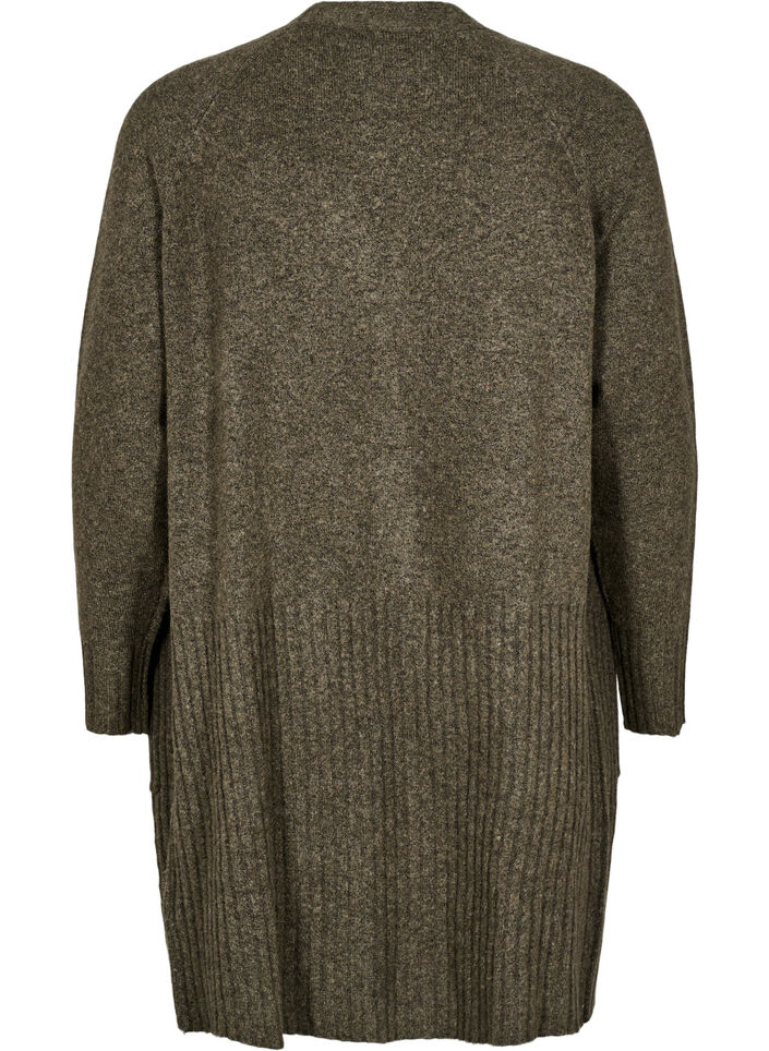 Dlugi kardigan z kieszeniami, Sea Turtle Mel., Packshot image number 1