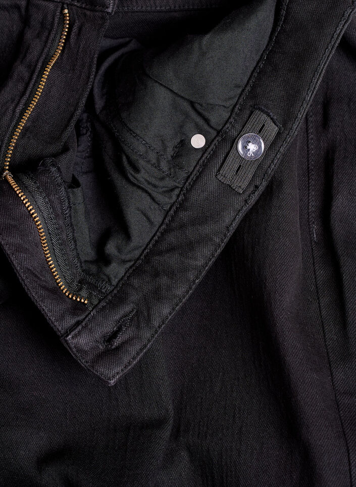 Jeansy z szerokimi nogawkami i wysokim stanem, Czarne, Packshot image number 3