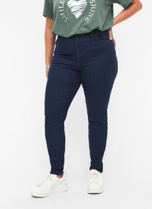 FLASH – jeansy o bardzo waskim kroju, Blue denim, Model image number 2