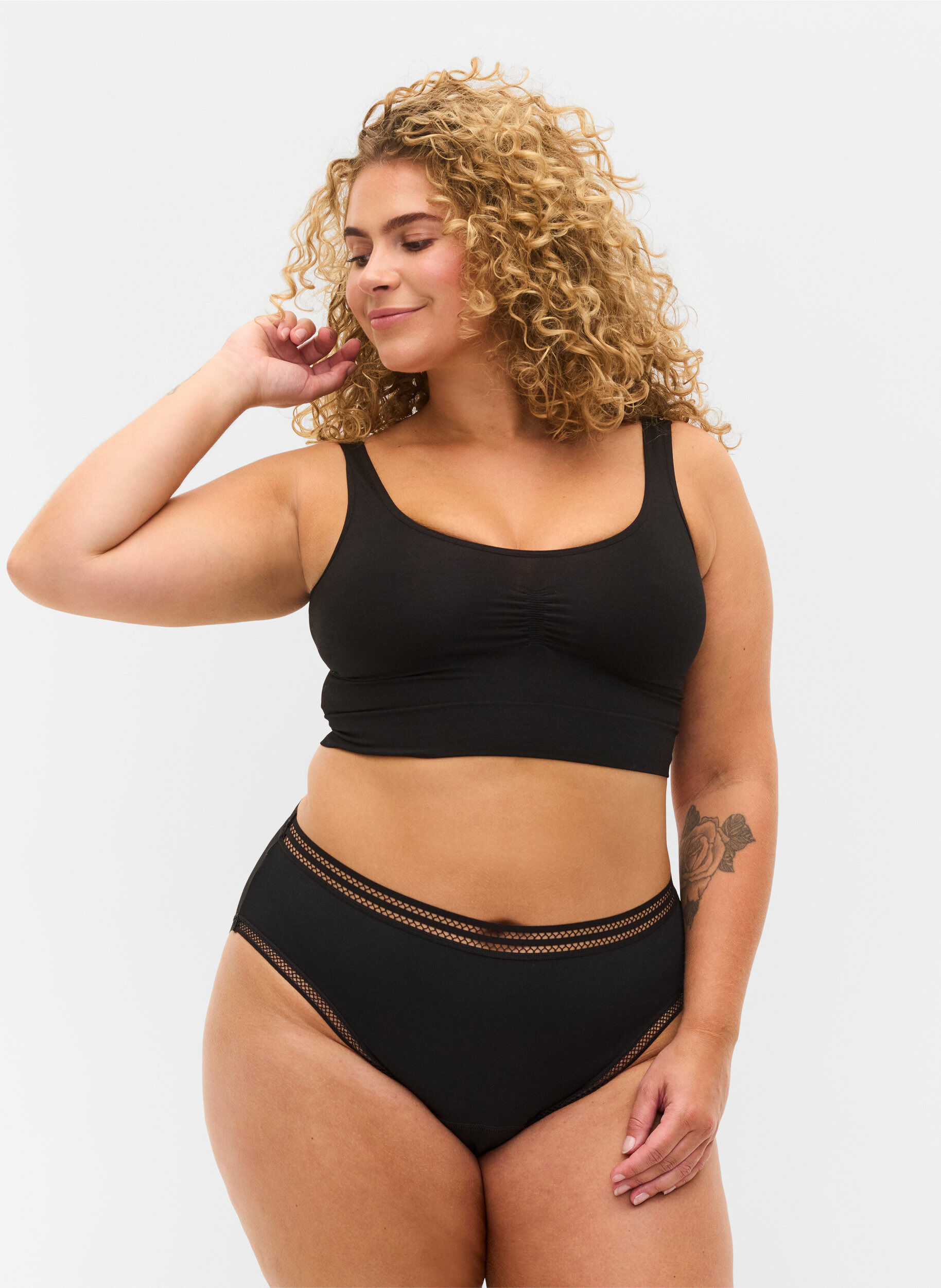 Zizzi Period pants, Black, Model image number 0