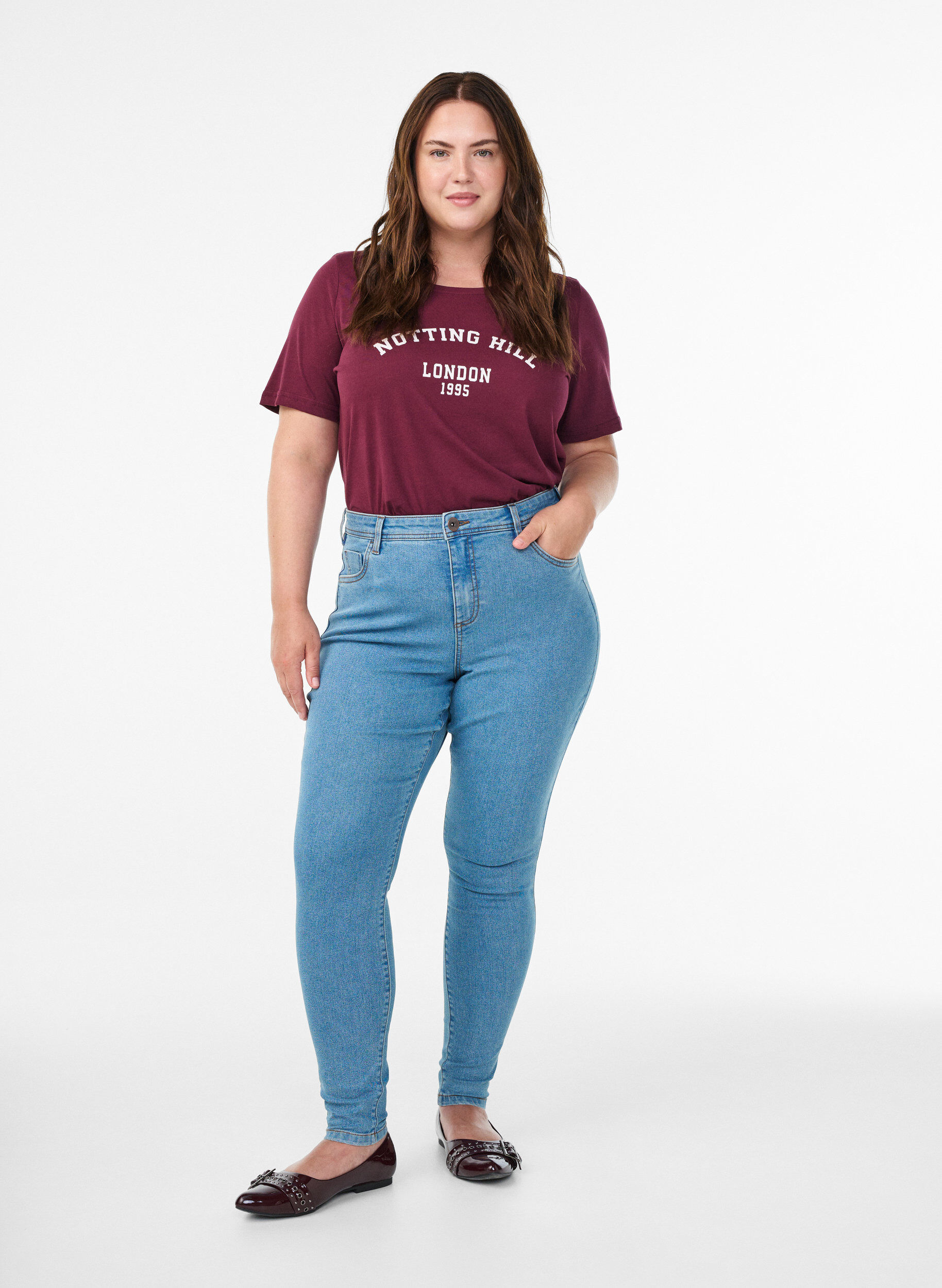 Zizzi Koszulka z nadrukiem, Czerwony, Model image number 1