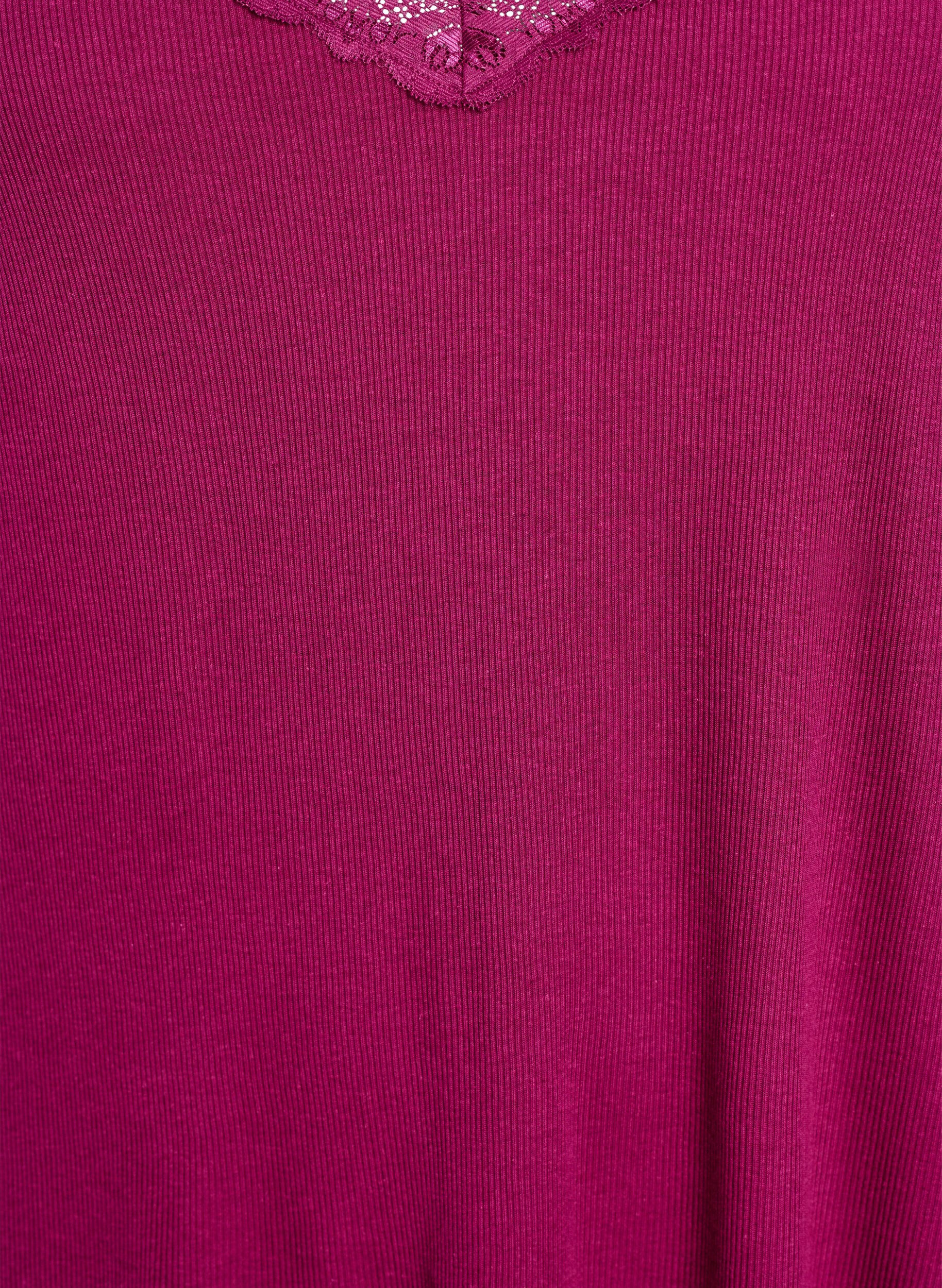 Zizzi Koszula nocna z koronkowym obszyciem, Fioletowy, Packshot image number 2