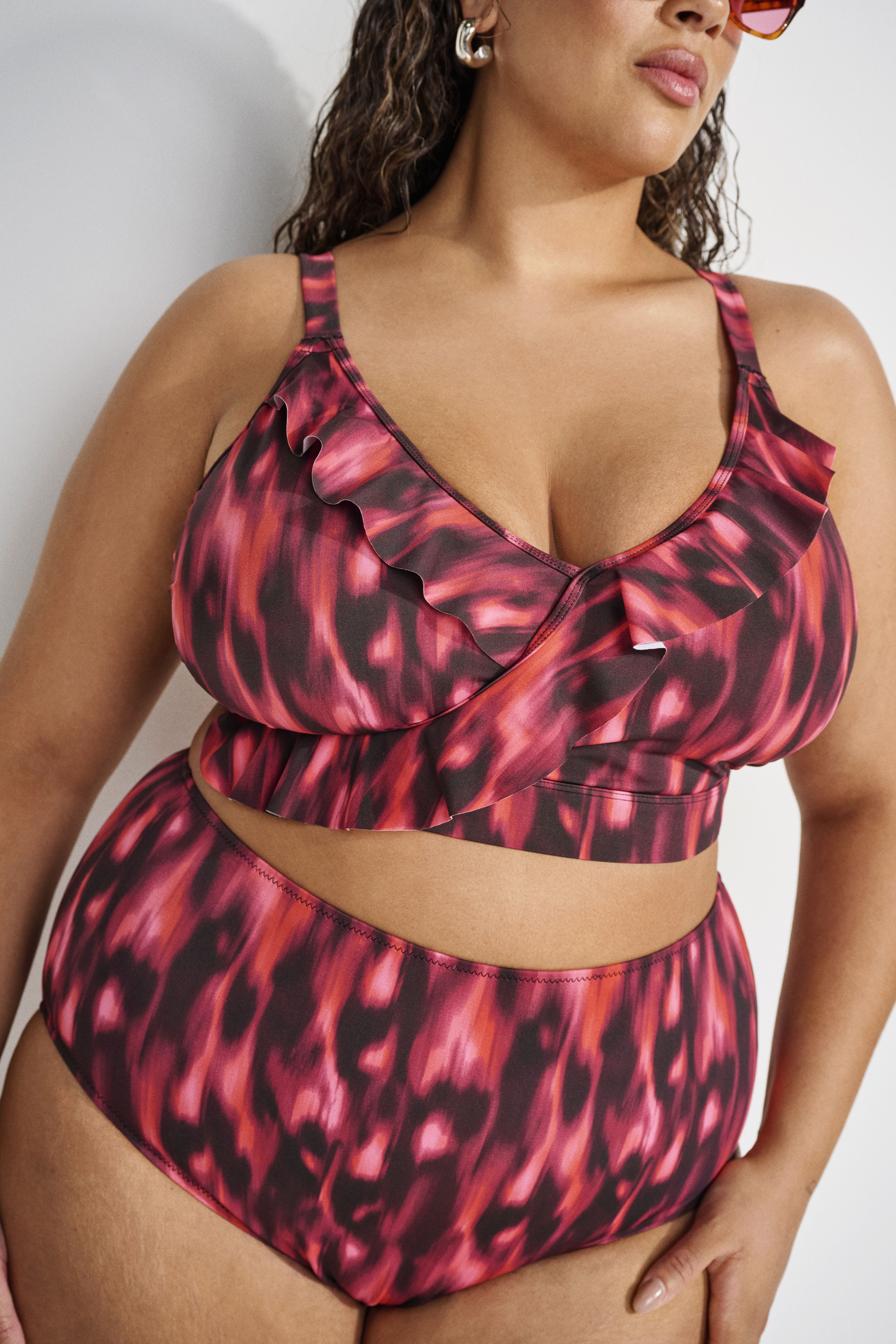 Zizzi Bikini z falbanami, , Model