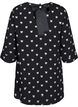Tunika z kokardkami i rekawami 3/4, Czarne, Packshot image number 1