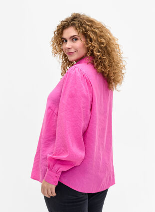 Koszula z dlugim rekawem z modalu TENCEL™, Phlox Pink, Model image number 1