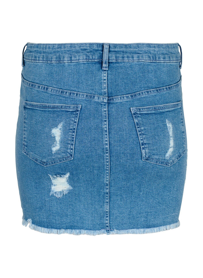 Obcisla, podarta spódnica dzinsowa, Blue denim, Packshot image number 1
