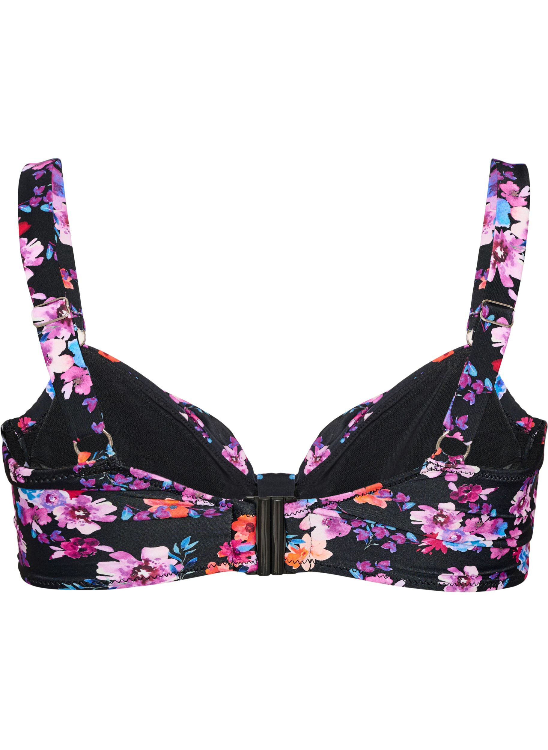 ZizziWzorzysty biustonosz bikini z fiszbinami, Fioletowy, Packshot image number 1