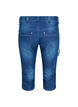 Jeansy capri o dopasowanym kroju z kieszeniami, Niebieskie, Packshot image number 1