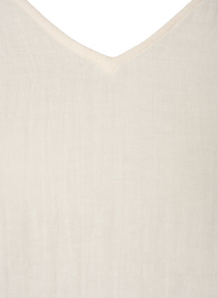 Bawelniana bluzka z haftem i krótkimi rekawami, Buttercream, Packshot image number 2