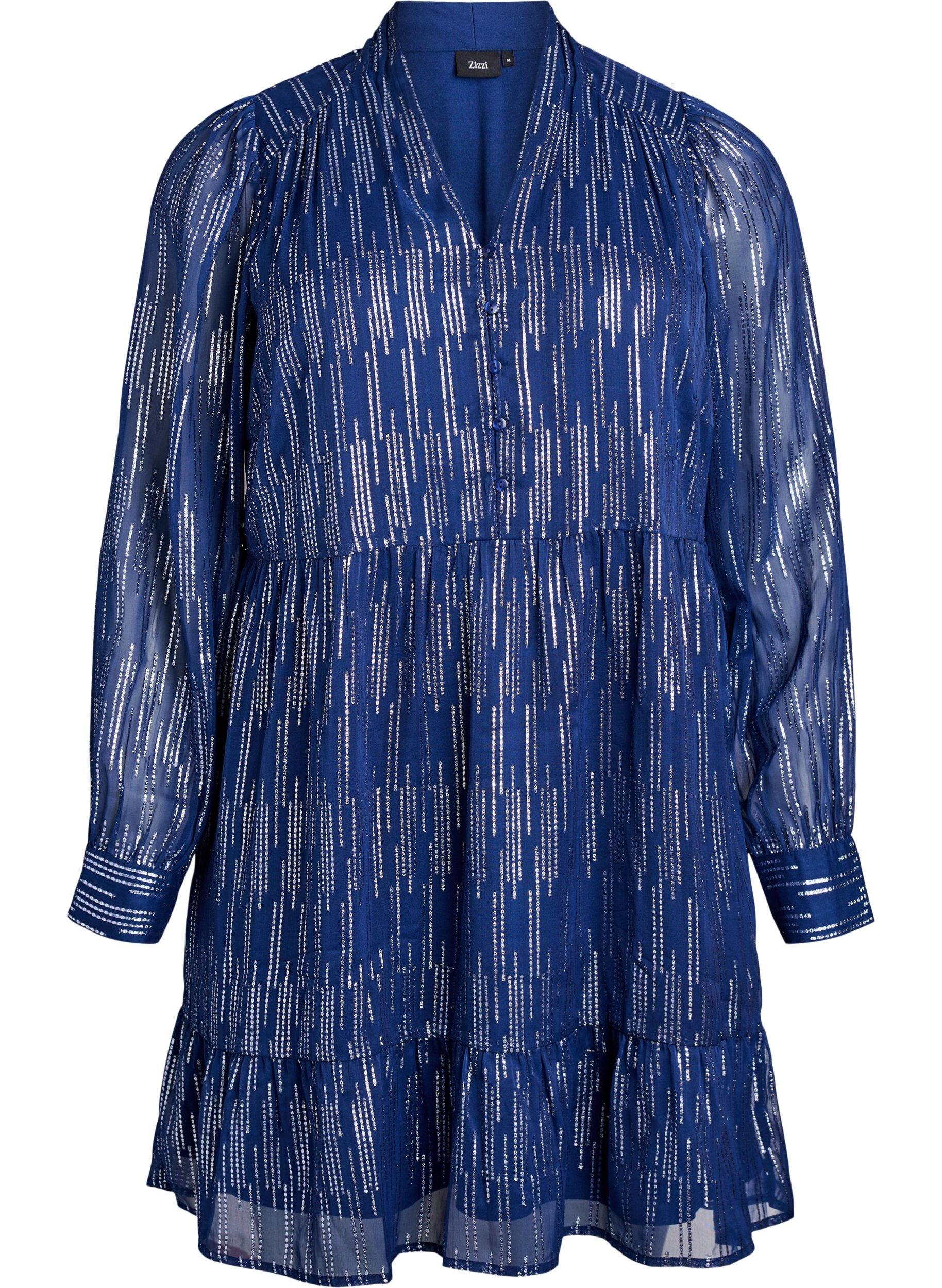 Kr&oacute;tka sukienka na impreze z brokatowym wzorem