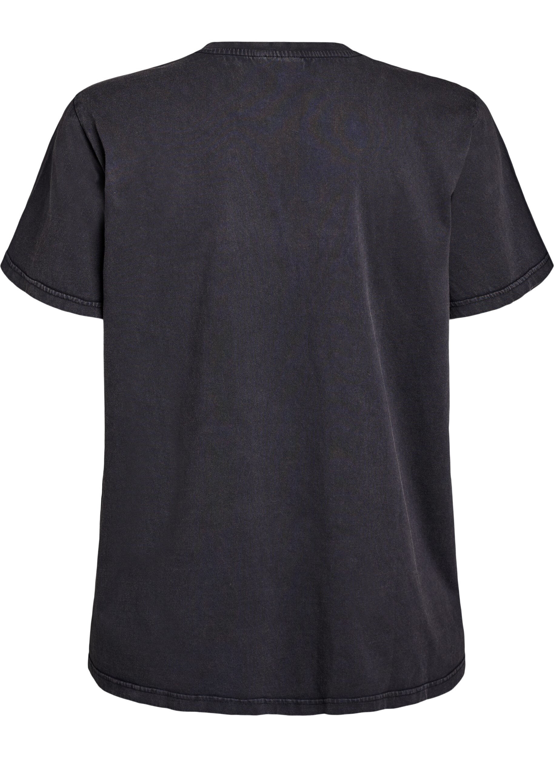 Zizzi Koszulka z bawelny organicznej z krysztalkami i motywem motyla, Szary, Packshot image number 1