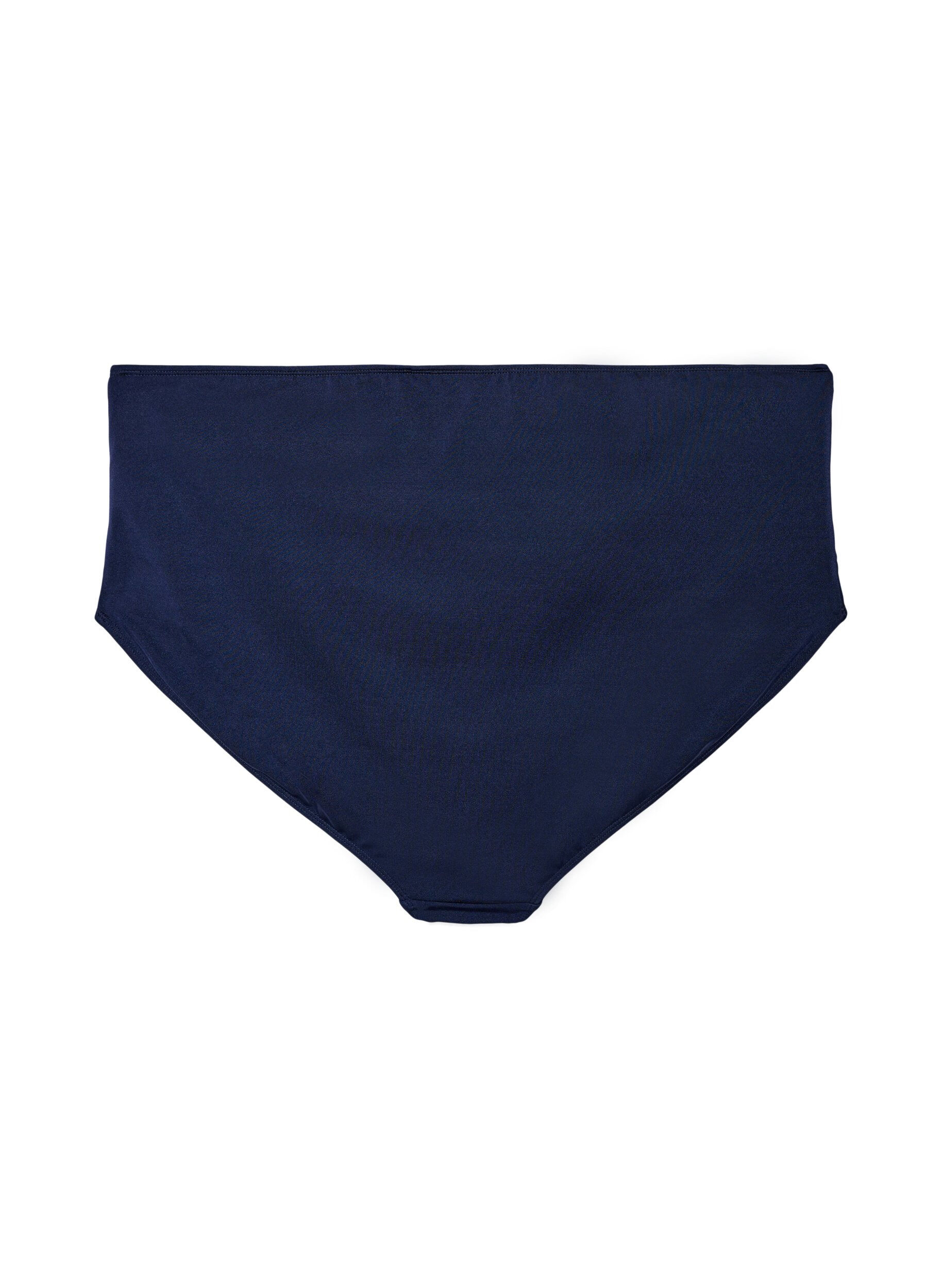 ZizziBikini briefs with draping and high waist, Blue, Packshot image number 1