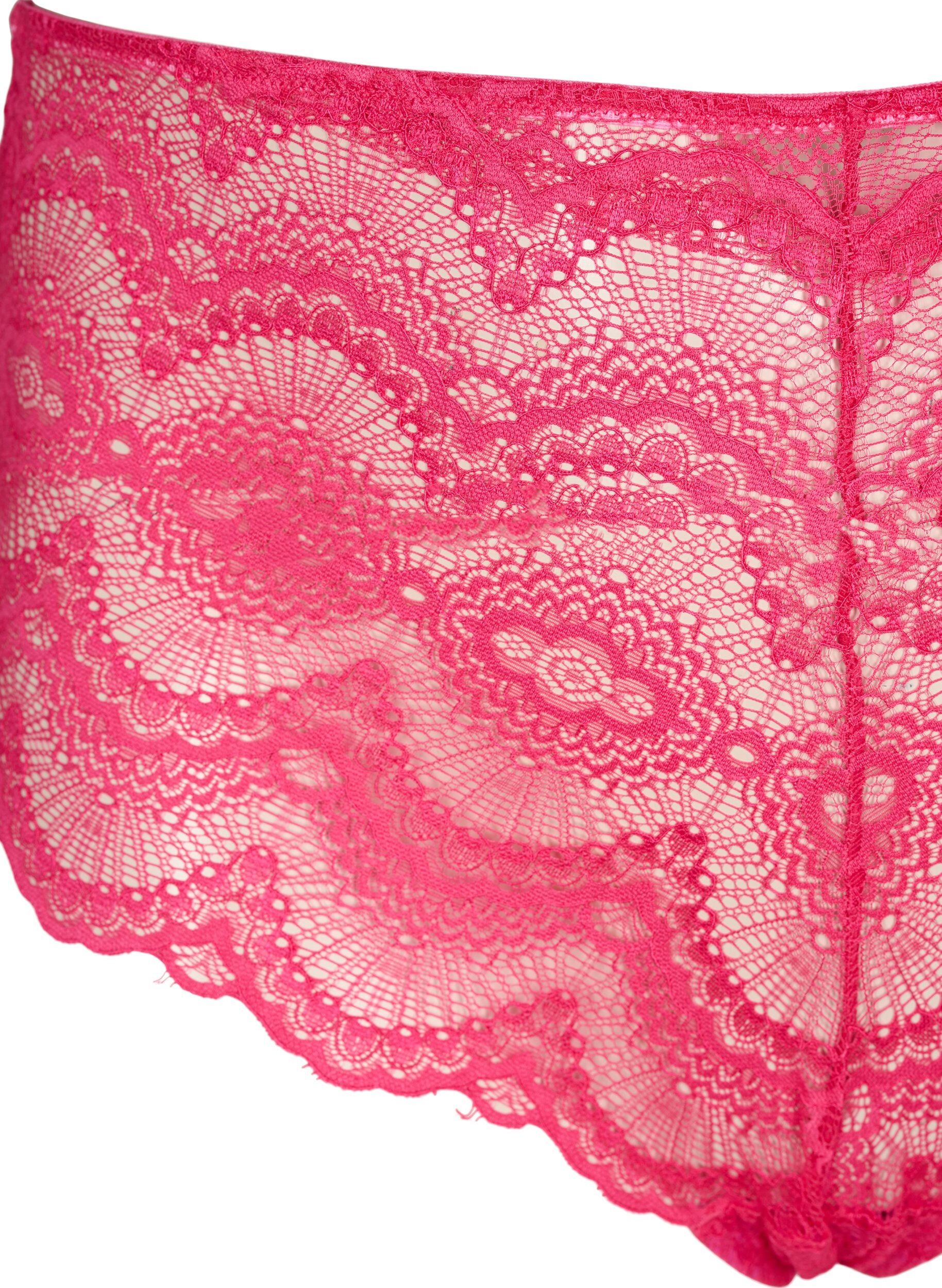 Zizzi Dwupak koronkowych majtek typu hipster, Love Potion/Black, Packshot image number 3