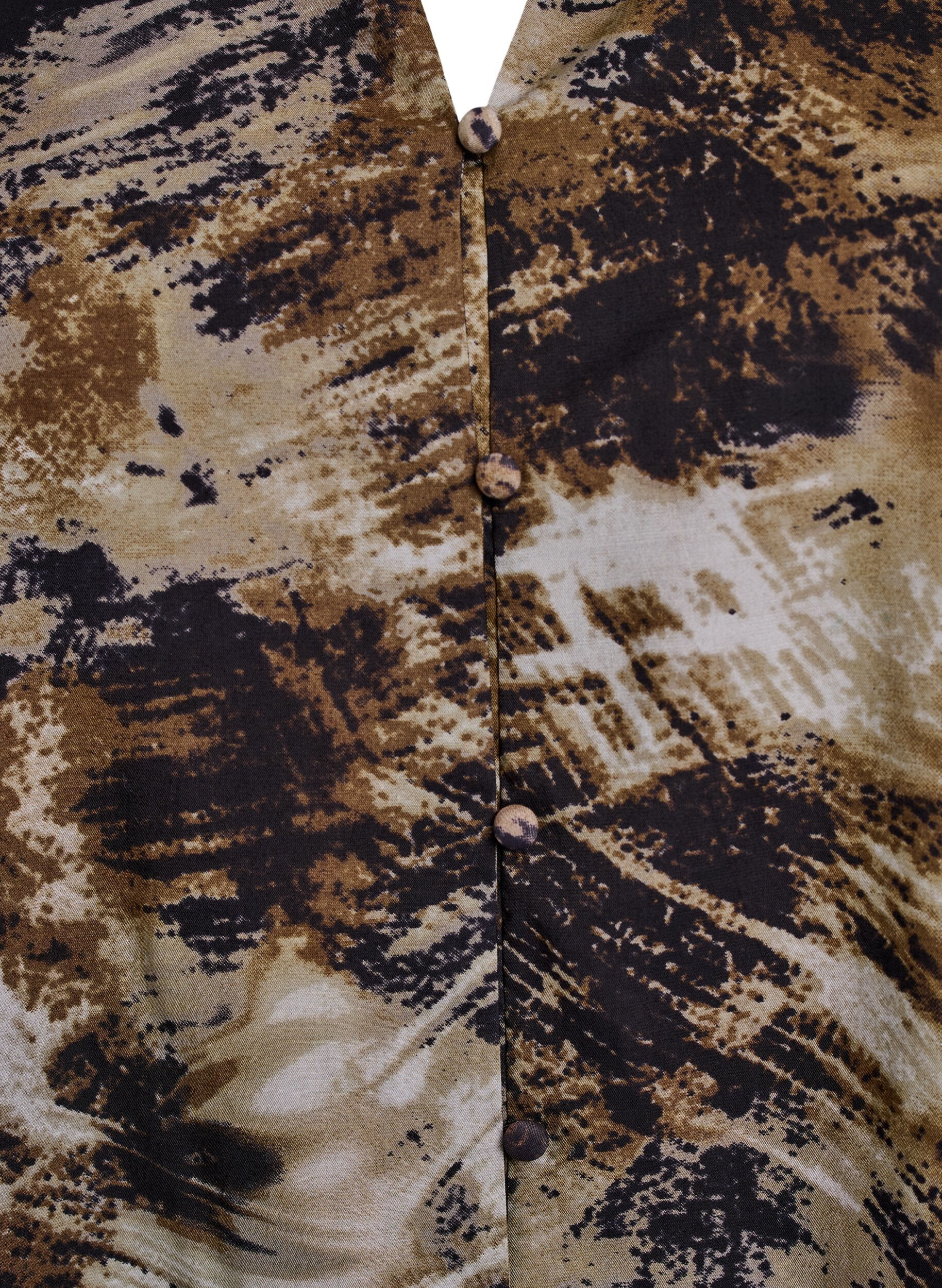 Zizzi Bluzka z nadrukiem i guzikami, Zielony, Packshot image number 2