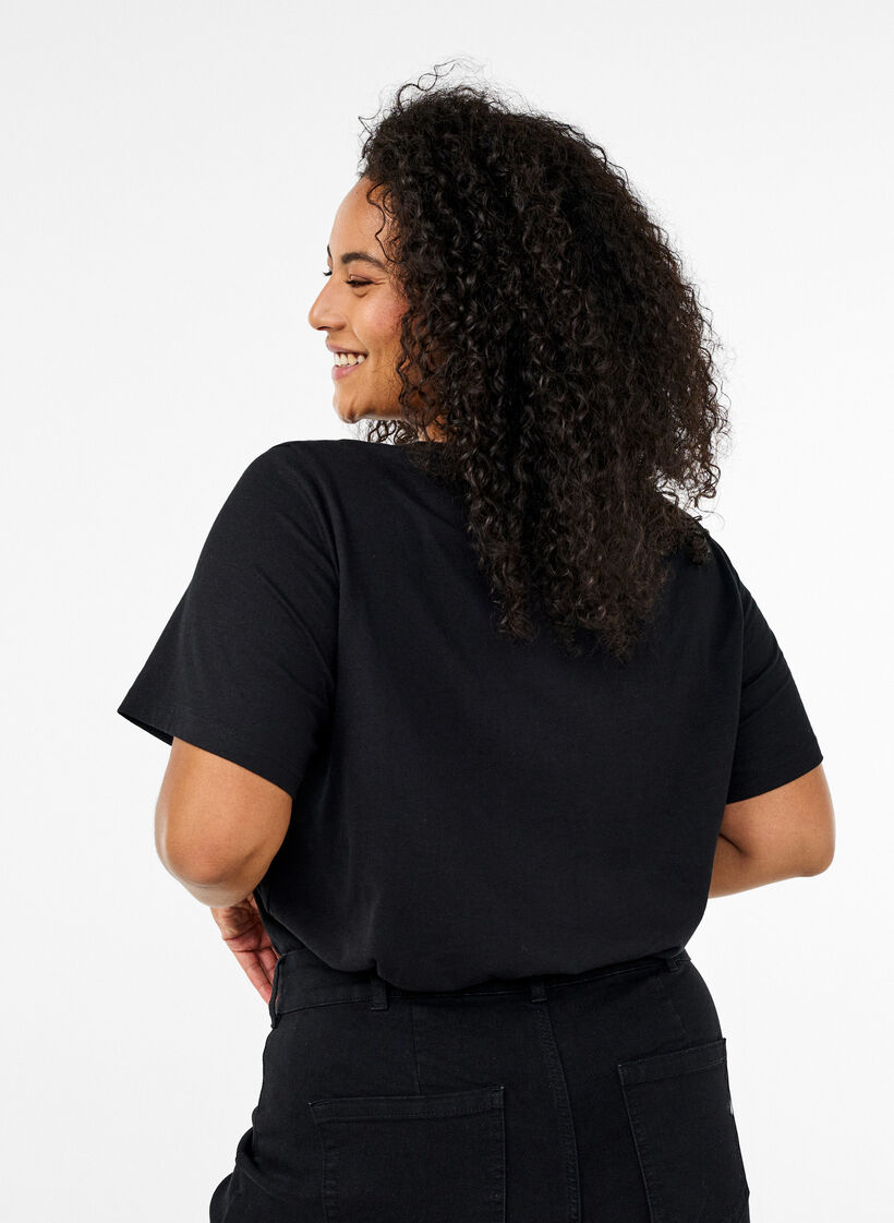 FLASH - T-shirt z nadrukiem, Czarne, Model image number 2