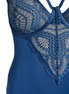 Koronkowe body z fiszbinami i ozdobnymi paseczkami, Niebieskie, Packshot image number 2