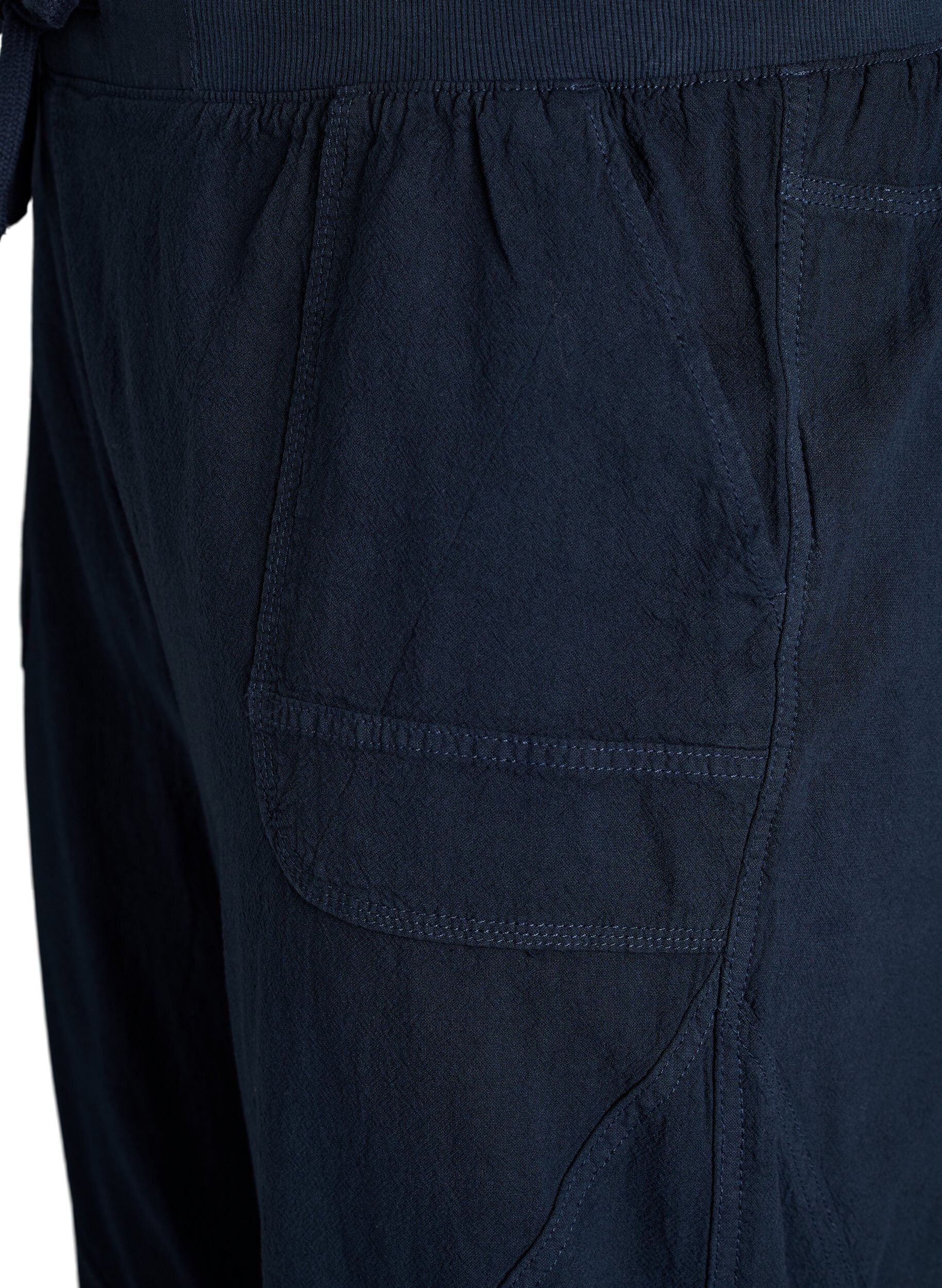 ZizziBawelniane spodnie capri, Niebieskie, Packshot image number 2