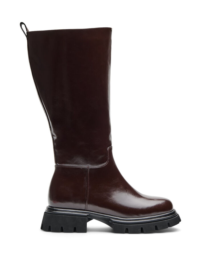 Wysokie buty o lekko spekanej strukturze, Brązowy, Packshot