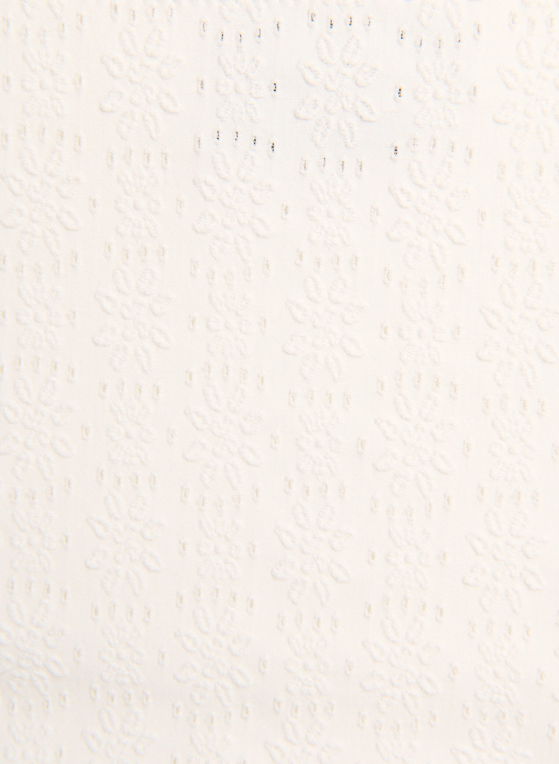 Zizzi Doly bikini z fakturowanym wzorem i regulowana talia, Biały, Packshot image number 2