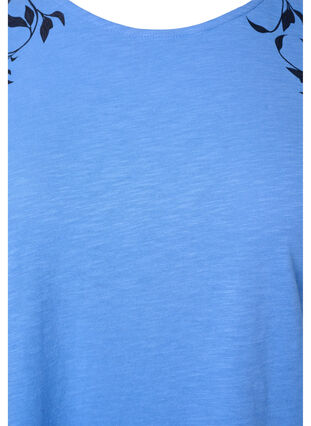 Bawelniana koszulka z nadrukiem lisci, Ultramarine C Leaf, Packshot image number 2