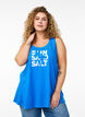 Bawelniany top o rozszerzanym fasonie, Niebieskie, Model image number 0