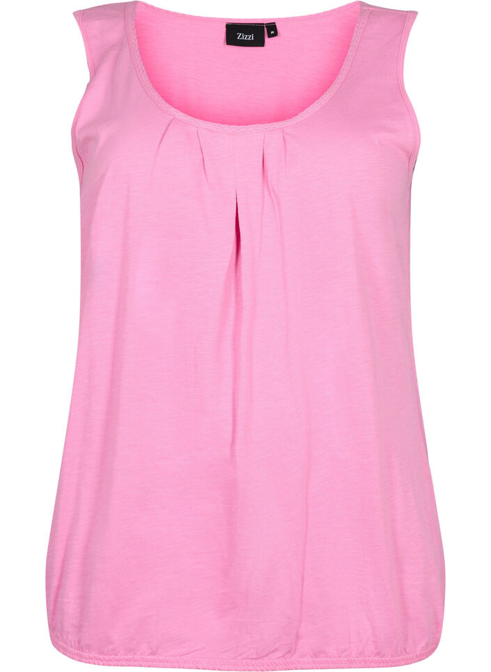 2-pack bawelniany top z koronkowym wykonczeniem, Rosebloom / Black, Packshot image number 2