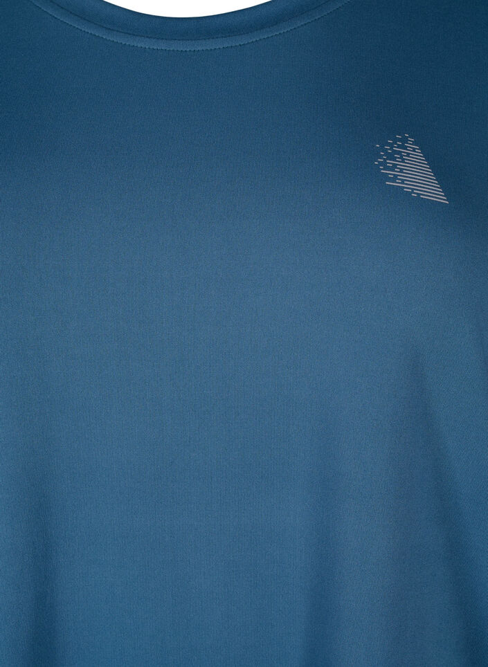  Bluzka treningowa z rekawami 3/4, Niebieskie, Packshot image number 2