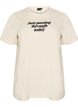 Bawelniany T-shirt z napisem, Biały, Packshot image number 0