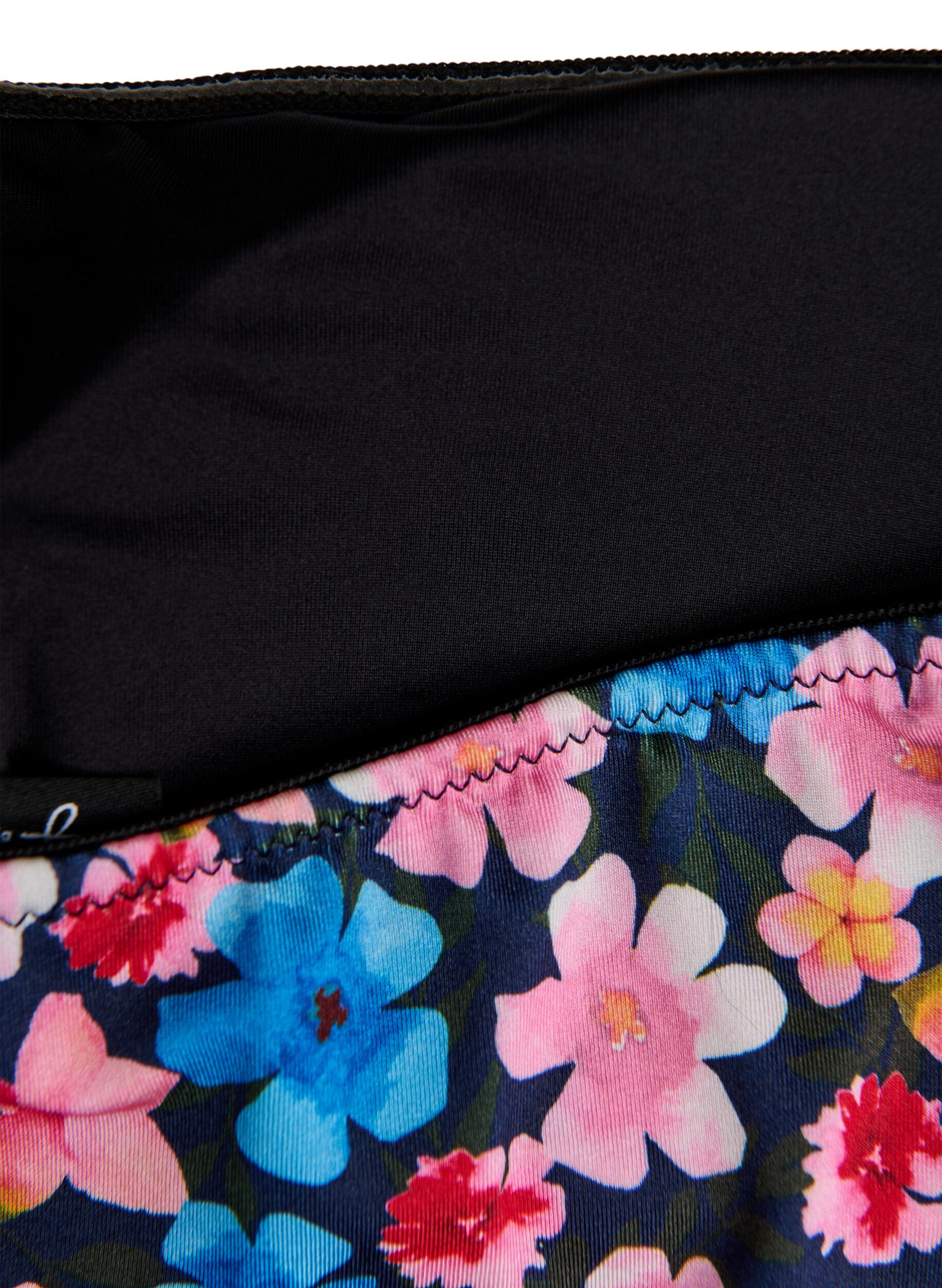 ZizziKwiatowy stanik od bikini typu bandeau, R&oacute;żowy, Packshot image number 3