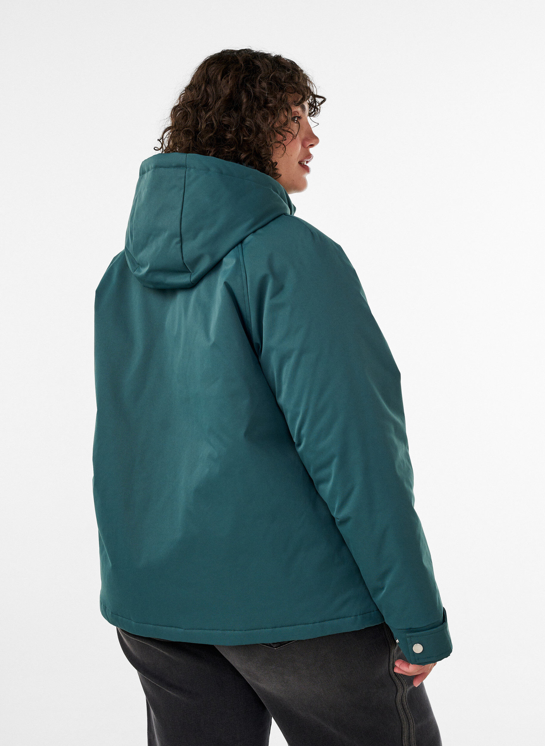 ZizziParka z podszewka i odpinana kapturka, Zielony, Model image number 2