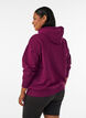 Bluza z kapturem z nadrukiem na piersi, Fioletowy, Model image number 2